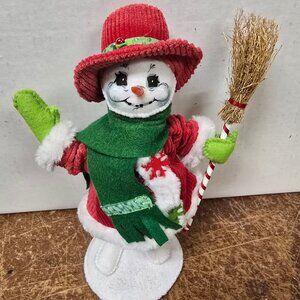 Annalee 9" Corduroy Snowman from 2011 #550011
